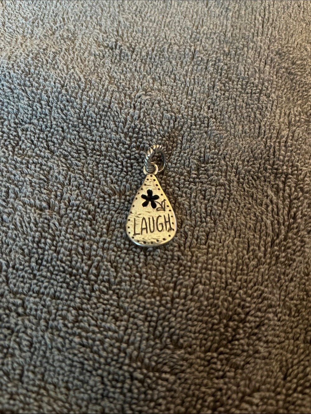 Brighton Silver 'Laugh' Teardrop Charm Pendant